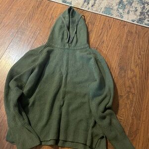 Time and Tru Olive Hooded Sweater